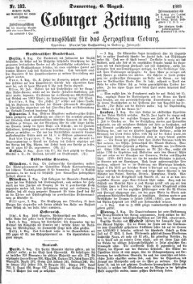 Coburger Zeitung Donnerstag 6. August 1868