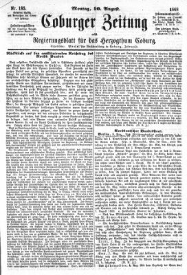 Coburger Zeitung Montag 10. August 1868