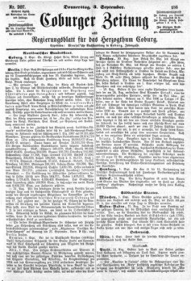 Coburger Zeitung Donnerstag 3. September 1868