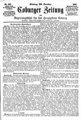 Coburger Zeitung Dienstag 20. Oktober 1868