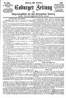 Coburger Zeitung Freitag 23. Oktober 1868