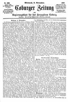 Coburger Zeitung Mittwoch 4. November 1868