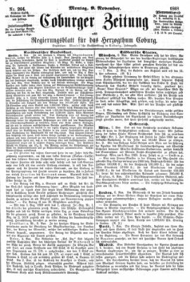 Coburger Zeitung Montag 9. November 1868