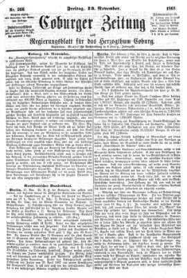 Coburger Zeitung Freitag 13. November 1868