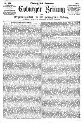 Coburger Zeitung Dienstag 15. Dezember 1868