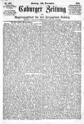 Coburger Zeitung Freitag 18. Dezember 1868