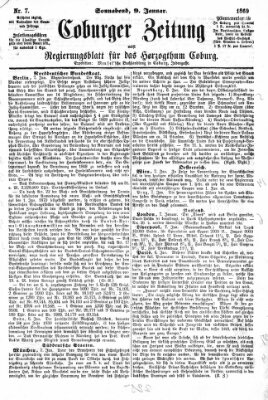 Coburger Zeitung Samstag 9. Januar 1869