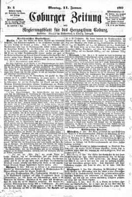 Coburger Zeitung Montag 11. Januar 1869