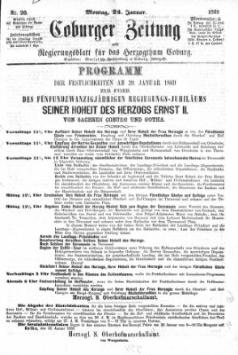 Coburger Zeitung Montag 25. Januar 1869