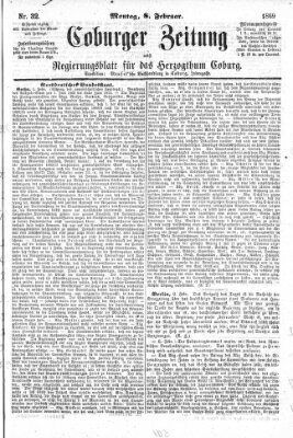 Coburger Zeitung Montag 8. Februar 1869