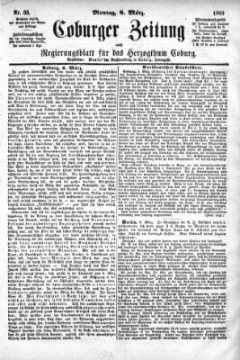 Coburger Zeitung Montag 8. März 1869