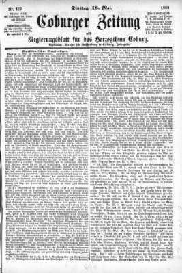 Coburger Zeitung Dienstag 18. Mai 1869