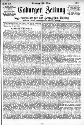 Coburger Zeitung Dienstag 25. Mai 1869