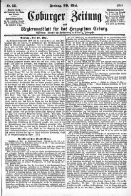 Coburger Zeitung Freitag 28. Mai 1869