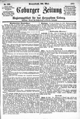 Coburger Zeitung Samstag 29. Mai 1869