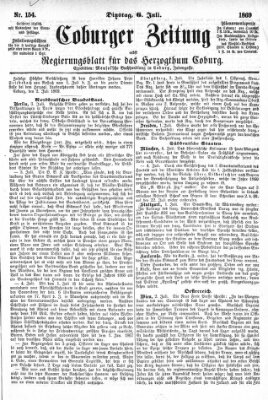 Coburger Zeitung Dienstag 6. Juli 1869