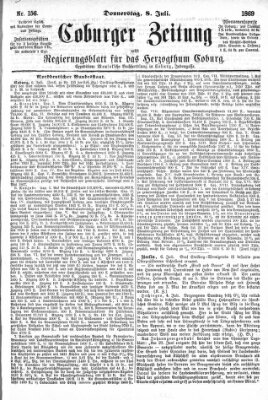 Coburger Zeitung Donnerstag 8. Juli 1869