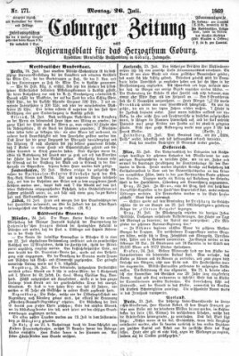 Coburger Zeitung Montag 26. Juli 1869