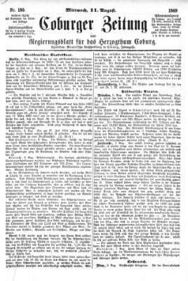 Coburger Zeitung Mittwoch 11. August 1869