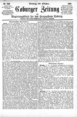 Coburger Zeitung Dienstag 19. Oktober 1869