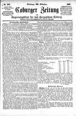 Coburger Zeitung Dienstag 26. Oktober 1869