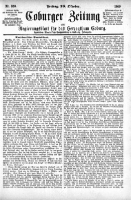 Coburger Zeitung Freitag 29. Oktober 1869