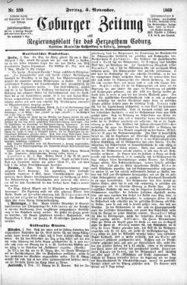 Coburger Zeitung Freitag 5. November 1869