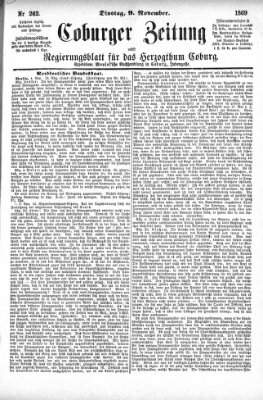 Coburger Zeitung Dienstag 9. November 1869