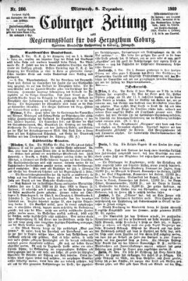 Coburger Zeitung Mittwoch 8. Dezember 1869