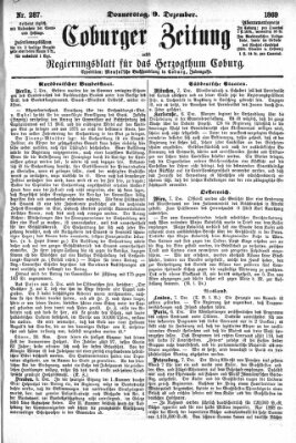 Coburger Zeitung Donnerstag 9. Dezember 1869