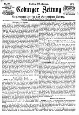 Coburger Zeitung Freitag 28. Januar 1870