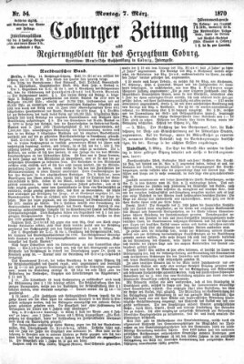 Coburger Zeitung Montag 7. März 1870