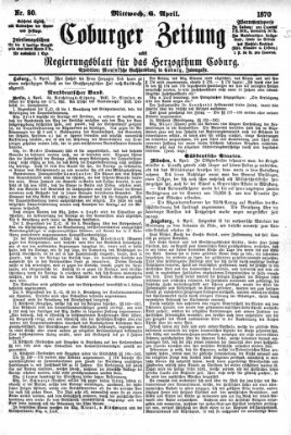 Coburger Zeitung Mittwoch 6. April 1870