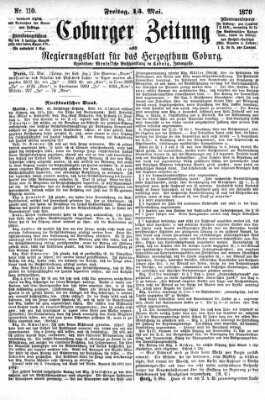 Coburger Zeitung Freitag 13. Mai 1870