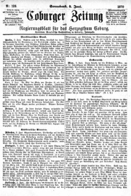 Coburger Zeitung Samstag 4. Juni 1870