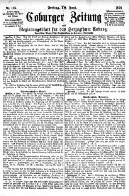 Coburger Zeitung Freitag 10. Juni 1870