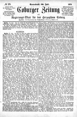 Coburger Zeitung Samstag 30. Juli 1870