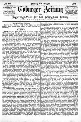 Coburger Zeitung Freitag 26. August 1870