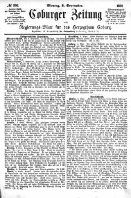 Coburger Zeitung Montag 5. September 1870