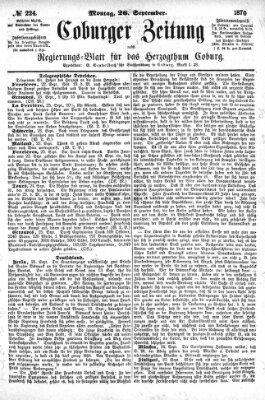 Coburger Zeitung Montag 26. September 1870