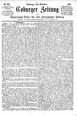 Coburger Zeitung Dienstag 11. Oktober 1870