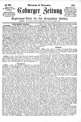 Coburger Zeitung Mittwoch 9. November 1870