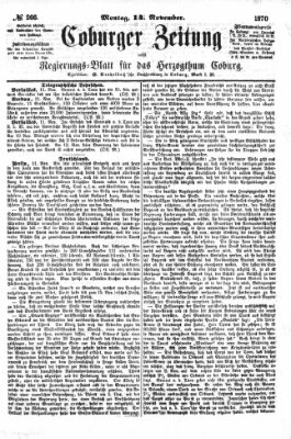 Coburger Zeitung Montag 14. November 1870