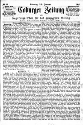 Coburger Zeitung Dienstag 17. Januar 1871