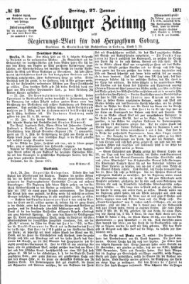 Coburger Zeitung Freitag 27. Januar 1871