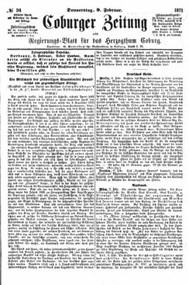 Coburger Zeitung Donnerstag 9. Februar 1871