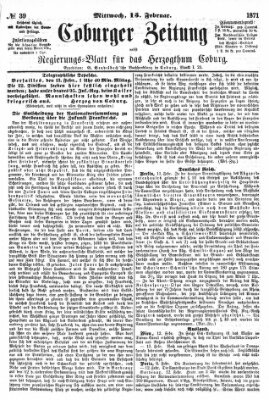 Coburger Zeitung Mittwoch 15. Februar 1871