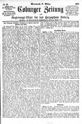 Coburger Zeitung Mittwoch 8. März 1871