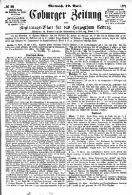 Coburger Zeitung Mittwoch 19. April 1871