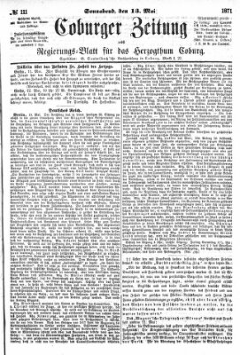 Coburger Zeitung Samstag 13. Mai 1871